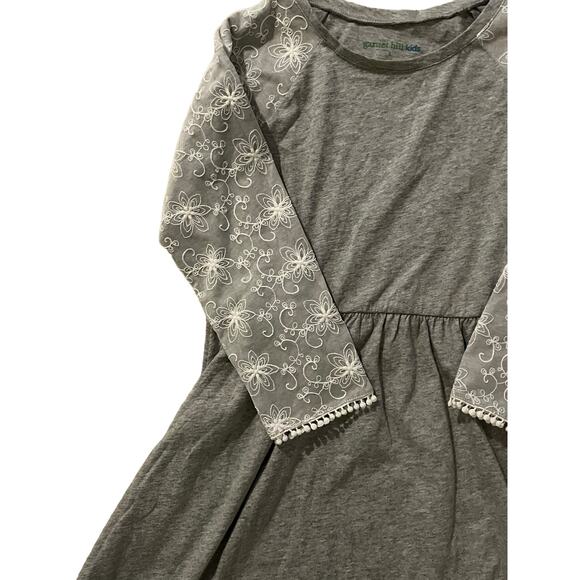 Garnet Hill Kids Gray Dress with Lace Details - Size L - Picture 2 of 6